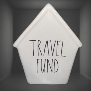 Rae Dunn TRAVEL FUND Artisan Collection Ceramic Bank Rare & Authentic